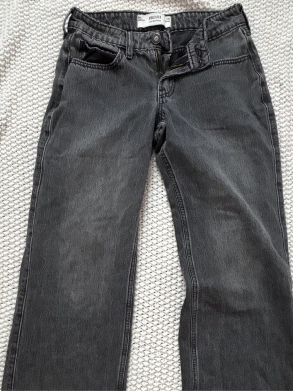 Hollister Black Washed low-Rise baggy Jeans